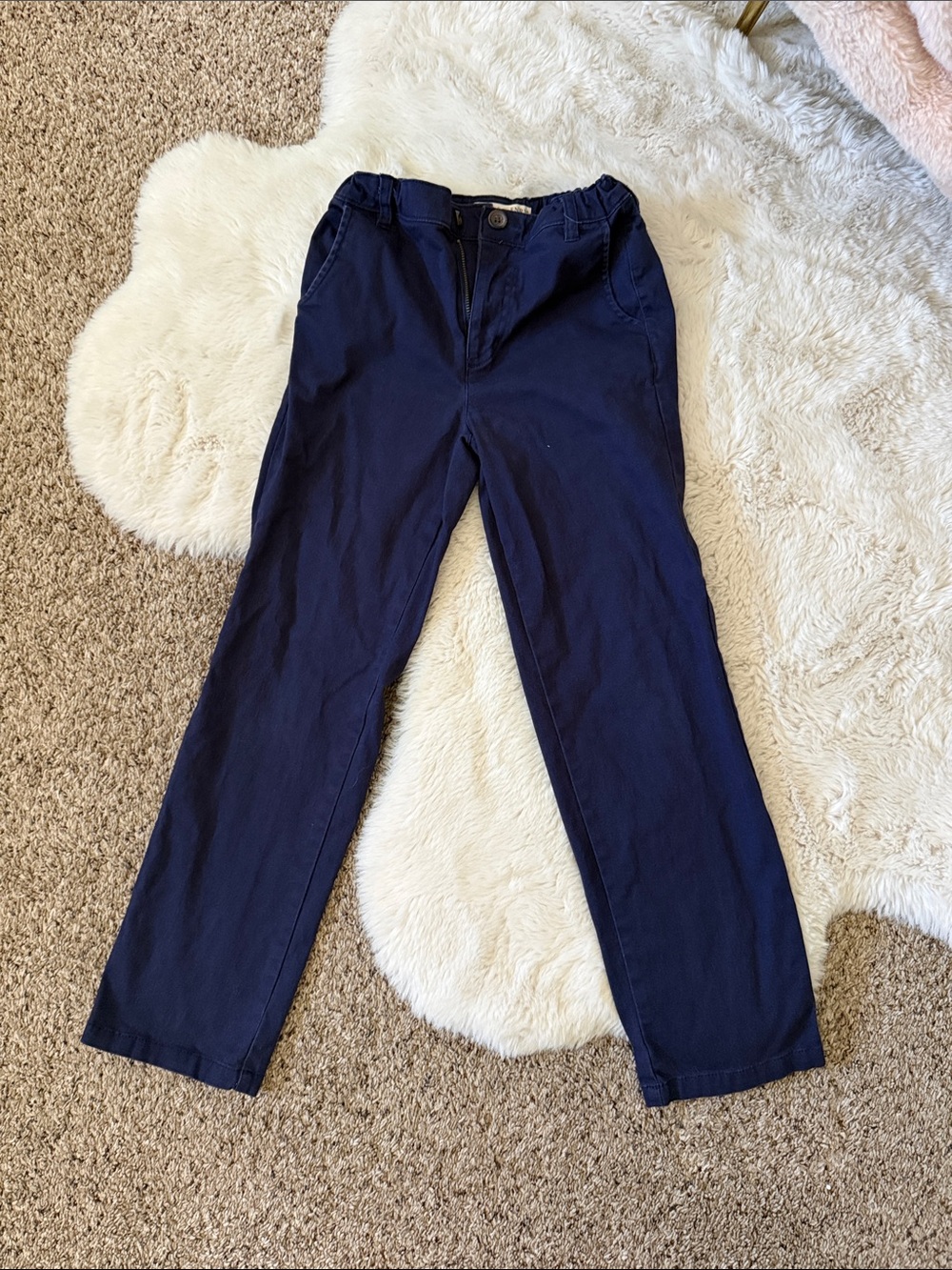 Hope & Henry size 8 boys Navy Chino Pants - Classic Straight Fit
